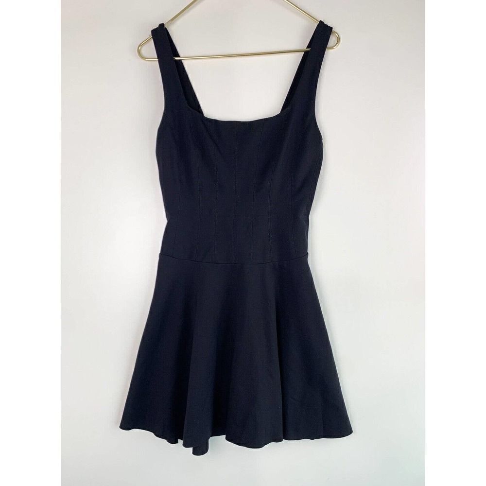Free People Women’s Size Medium M Black Sleeveless Mini Skater Dress